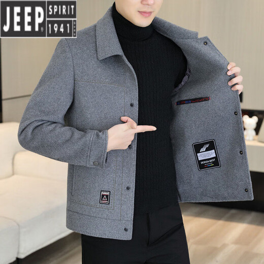 Jeep Spirit Wolljacke für Männer kurzseitig doppelseitig Nym Mant