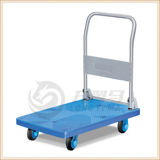 XMSJ Custom Folding Handly Stille Trolley Super Stille Flatebett Lastwagen Pull Truck Handhabung Van Hand Pull Truck Express-Lkw 400 Kilogramm Jin [Jin entspricht 0,5 Kilogramm] 1355*650 Mikrostatik PLA400P-DX