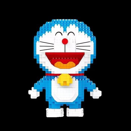 BALODY Doraemon building blocks tiny particles Dingdang cat Big bear Shizuka children assembled boy and girl June 1st gift 16230 Doraemon 1047pcs-Send white round