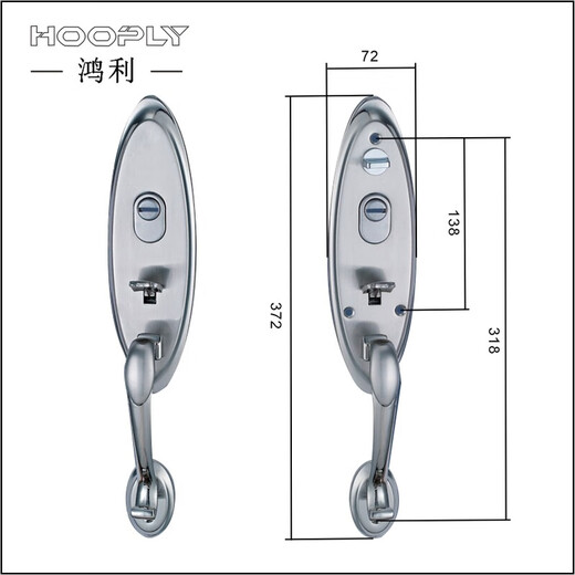 
HOOPLY stainless steel door security door lock panel old door handle C-level lock core Tiandi lock door handle handle handle lock body 9928 handle (no lock core lock body) open right Contact customer service to confirm parameters before purchasing