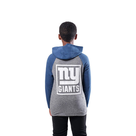 Ultra Game NFL Boys Ultra Soft Hoodie Pullover Henley Sweatshirt New York Giants 14-16
