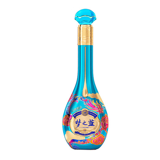 Yanghe Dream Blue Golden Snake Glücksjahr von Schlange Zodiakwein 52 Grad 550 ml Single Flasche Weiche und starke Aroma Weißwein