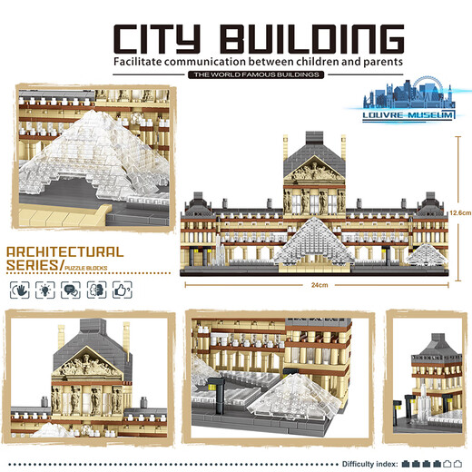 LEGO 2024 Новые строительные блоки 8-12-летних мальчиков в мире, создавая адские игрушки Эйфелевой башня Дали, знаменитость Эрхай-3884 Декоративный свет.