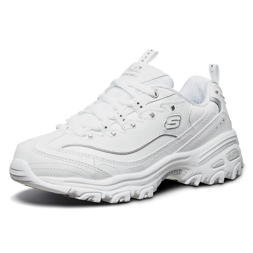 Skechers Damenschuhe Herbst und Winter 2025 Neue kleine weiße Schuhe dicker Locked Height-verstärkt Daddy Schuhe Panda Schuhe Sneakers Leichte Freizeitschuhe 11979-WSL 35