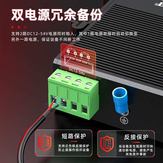 FiberHome Industrial Grade Switch Ethernet Switch 100M Gigabit 5 Ports 8 Ports 16 Ports 24 Ports Switch Network Splitter Splitter Hub Rail Type/Card Rail Type Industrial Grade 100M 5 Ports FH-305F Includes 24V power supply