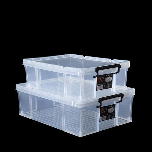 Customized King-Size-Bett flach Aufbewahrungsbox Transparent Plastikkleidung Quilt Aufbewahrungsaufbewahrung Tidy Box Schuhe unter dem Bett kurz 6630 [44*30*16.5]