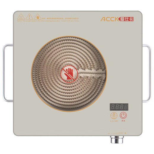 Little ACCK AES card, household electric ceramic stove, table-type high-power imported titanium crystal panel stir-fried electric stove, white AE-1203A