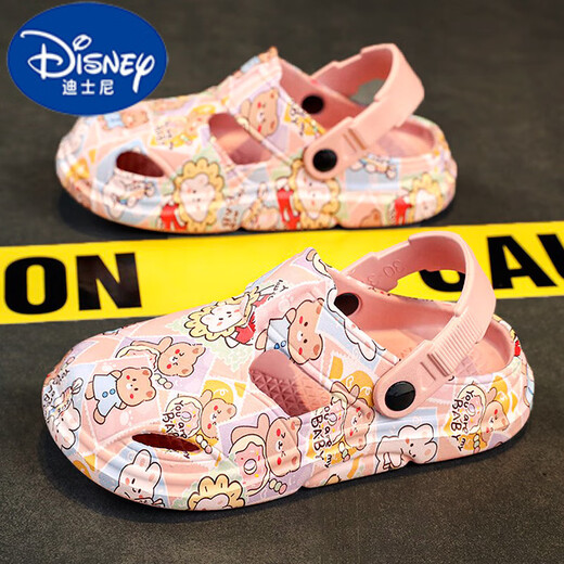 Disney (Disney) zapatillas de cuevas para niñas de Disney sandalias nuevas de playa para niñas medianas del dedo delantera para niños grandes al aire libre.