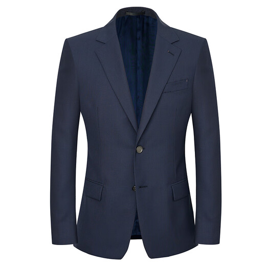 Announcement Bird Suit Men's Preferred Jade Ice Silk Fiber Business Casual Wool Suit Pants Suit Men's Crown Blue Small Texture Bright Silk 46 A(170/92) /Please note waist or pants