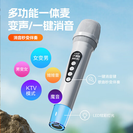 CLAISON音响蓝牙户外广场舞ktv音箱k歌麦克风功放一体机便携大音量家用商超手提高音质超长续航防水设计 超重低音【K歌版】+双麦克风
