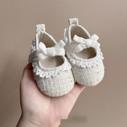 G.DuckKids Little Yellow Duck Baby Pack Bow Princess Shoes 0-1 años 2 de años antes de que el recién nacido tenga cien días sin perder un zapato 1908 Beige de arco pequeño 11 Longitud interior CM recomendado 3-6 meses