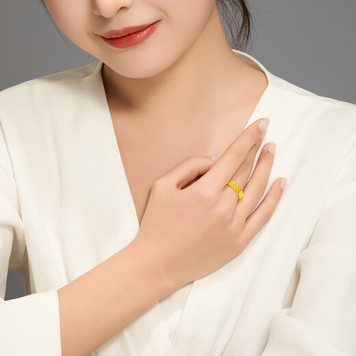 Free Talk Ring Women's Copper Coin Ring 2025 New Imitation Sand Coin Coin Ring Money Making New Year's Gift for Girlfriend Default No. 7, other sizes need to be noted