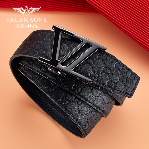 Falai Armani Top Layer Cowide Belt Automatic Buckle Casual Hohoser Gürtel Männergürtel Echtes Leder Geschenk für den Geburtstag von Freunden Ehemann Geburtstag 588pd838qcc Counter Geschenkbox 120 cm