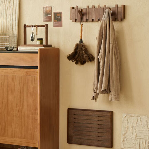 Juchi solid wood walnut meter box decorative painting multimedia distribution box weak current box cover electric gate shielding net hanging painting North American FAS grade black walnut-louver style horizontal section 40*30 (accommodating size 37*25)