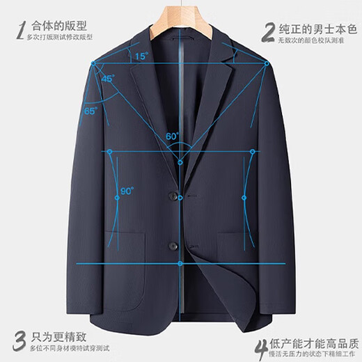 Lomon sunscreen suit men's summer ice silk thin style business casual elastic non-scalding anti-wrinkle single suit jacket jacket men's navy blue [ice silk thin style] 2XL