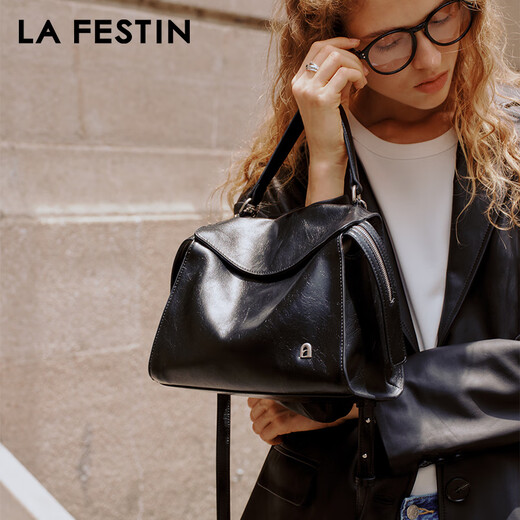 Lafestina plegable bolso de oreja otoño e invierno nueva capa superior mascota de vaca