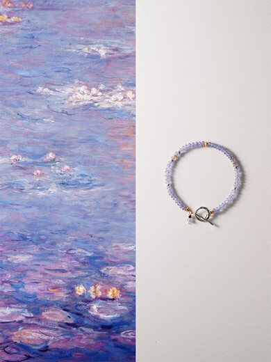 Youshu Authentic Natural Xueqing Natural Tanzanite Beaded Bracelet Women's New Chinese Style Niche Amethyst Bracelet Xueqing (about 16.5cm including buckle)