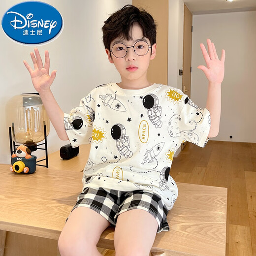 Disney Boy Pyjamas Kinder Sommer dünne Baumwoll-Kurzärmer-Anzug mittelgroßer Kinder 12-jähriger Junge modische Sommer-Heimkleidung 672 165 s Größe Empfohlen 140-150 cm Körper