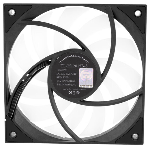 Limin Thermalright TL-C9/C120 CHASSIS FAN 2000PWM Regulación de velocidad TL-C9 [paquete único] TL-H12015B-S ARGB delgado Fan