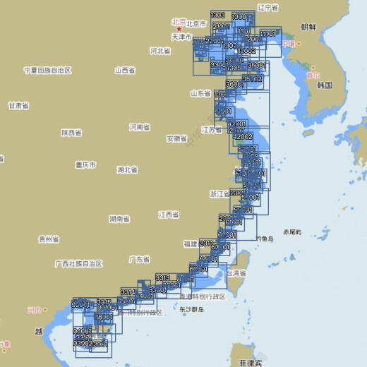 之璐筠辽宁海事海图纸质庄河港大连老铁山水道普兰店渤海湾辽东湾鲇鱼湾 12353	普兰店湾航道(一)