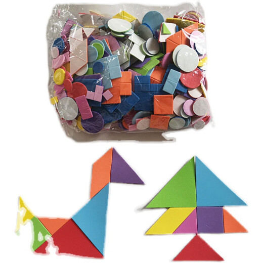 Xinxinghe 1049 piezas/juego de pegatinas de tangram pegatinas rompecabezas de rompecabezas de forma geométrica de forma geométrica juego de niños de niños de niños de niños de niños de 1000 piezas + 49 piezas de pegatinas de tangram