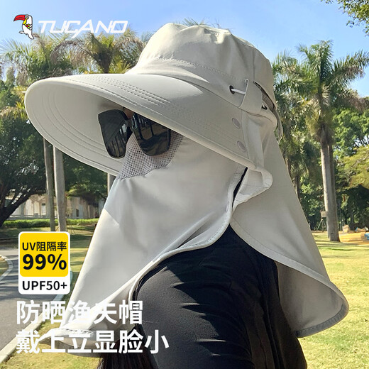 Woodpecker (TUCANO) sun protection hat, unisex sun hat, fishing hat, hiking hat, sun hat, outdoor anti-UV neck protection hat for men
