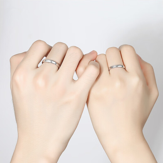 Guanpuge Fat Donglai same style pt950 platinum ring ring for women glossy niche design pair proposal wedding birthday gift classic platinum women's ring/certificate gift box/opening