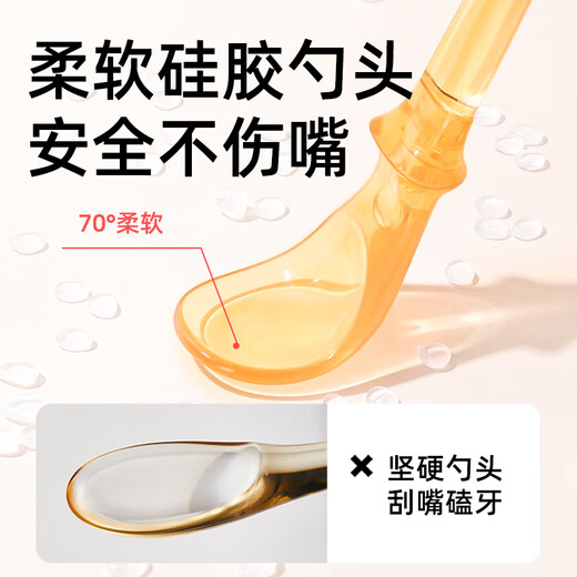 好伊贝（HOY BELL）婴儿刮泥勺双头果泥勺PPSU三合一多功能宝宝辅食工具硅胶辅食勺子
