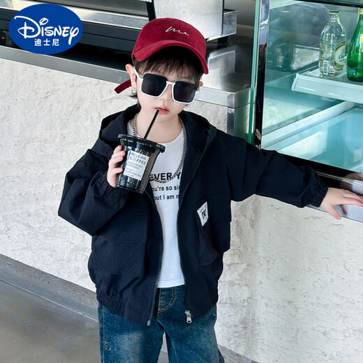 Disney boys' jacket children's spring hooded thin top boys' cool cool jacket new style little boys' clothes spring and autumn green 90 cm