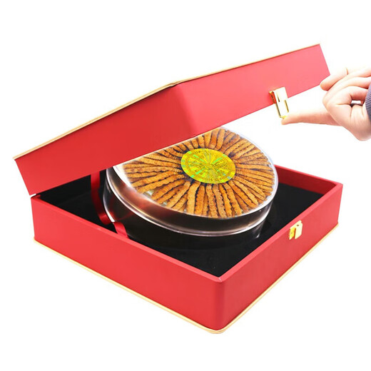 Wanlianwan Cordyceps Cordyceps Geschenkbox Geschenke Geschenke Cordyceps Health Tonics Geschenke für ältere 5 Sticks/Gramm 250 Gramm rot transparent
