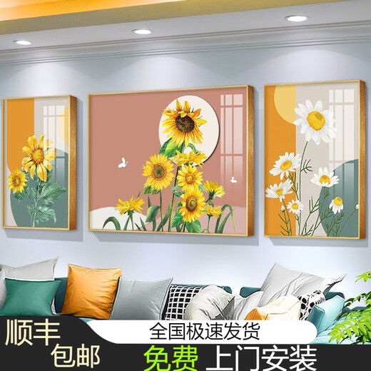 Tnbrothers salon décoration peinture de luxe luxe abstrait plante fleur canapé fond de mur mur peinture moderne simple de goard