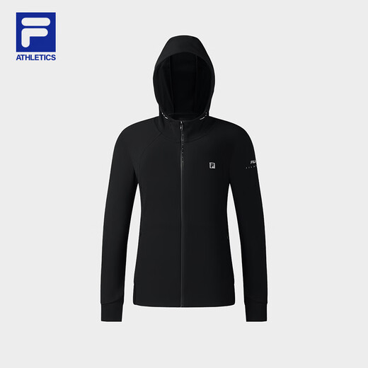 FILA 斐乐官方女士针织连帽外套2025春季健身运动简约基础上衣