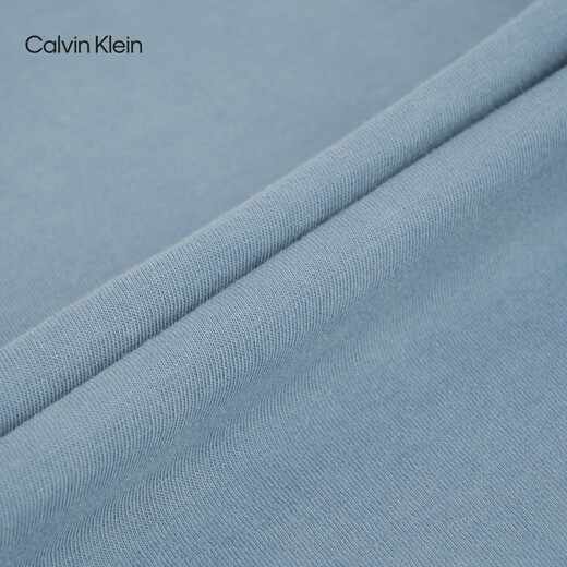Calvin KleinJeans25春夏新款男士休闲潮流ck字母印花净色纯棉短袖T恤4RB854G CFF-星蓝 M
