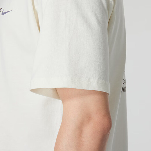 耐克（NIKE）短袖T恤男士夏季BEACH PARTY运动服纯色小LOGO字母印花圆领上衣 纯棉HF6172-133白色 L 推荐130-150斤