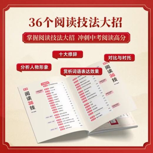 【抖音同款】初中阅读36技语文陈心678年级阅读精练技法赠送视频 9月份新版赠送视频 初中阅读技法大招手册【单本】