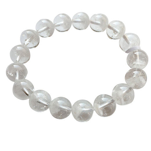 
Pangdonglai quality white crystal bracelet Tianlan treasure pot white ghost bracelet Thousand layer mountain pyramid men and women love H3878 13.5mm natural crystal/semi precious stone