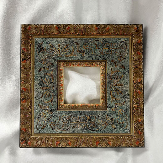 定制复古实木装裱画框装饰相框喷漆原木风油画空框外框客厅挂墙展 B12077-1-PT 内径：15*15cm（空框）