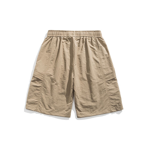 Homlean Trabajo pantalones cortos para hombres Summer delgado seda de hielo frío