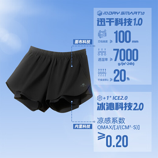 361°运动短裤女春夏季速干跑步训练健身瑜伽宽松透气裤子662524706-2