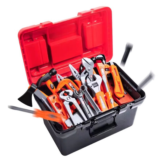 Juke Children's Toolbox Toy Set Elektrische Bohrerreparatur Simulation Haus Reparatur Boy Elektrische 68-teilige Set [Upgrade-Aufbewahrungsbox]