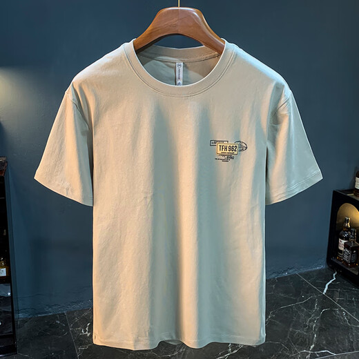 Qianji (Qianji) Sommer kurzärmelig T-Shirt Männer 2025 Neuer Trend gedrucktes T-Shirt-Oberteil mit großer Größe Lose Dünn T-Shirt Männer
