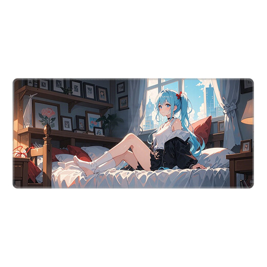Cat à trois couleurs Belle fille souris PAD SUPER Large PAD DE BUREAU D'ORDINATEUR 2D ANIMENTATION E-SPORTS SPECIAL BURAP TAVE CHARVE TEPTENIE PEUT ÊTRE CUSTUCHILE PROPOSITIQUE DE VALUE ÉPHÉRÉE ANTI-SPIP 13799 Elle par la fenêtre 60 cm x 30 cm x 3 mm