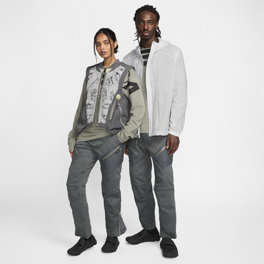 耐克（NIKE）男女长裤运动裤情侣休闲拼接时尚耐穿拉链口袋FJ7372 025尘光子色/暗泥灰 S