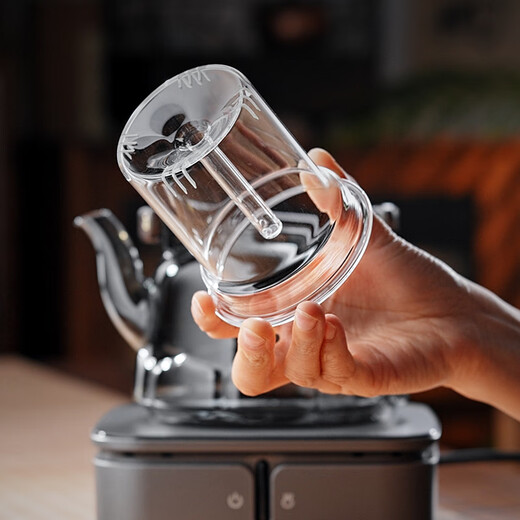 Quandu thickened glass steaming integrated teapot heat-resistant glass tea boiler teapot steaming teapot lifting beam tea set