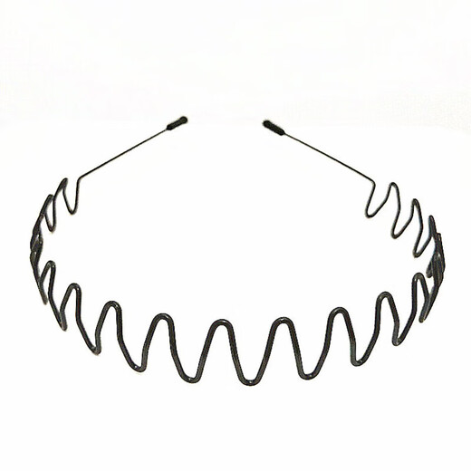 Danqin men's sports headband, face wash headband, boys' pressure hairpin hairband, women's non-stretching men's fixed hair bundle, 6MM iron wave hairband