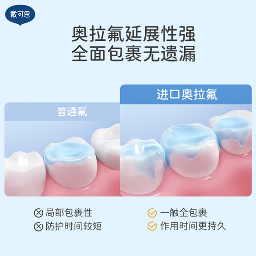戴·可·思（Dexter）儿童奥拉氟倍护牙膏甜橙味50g 3岁以上含氟防蛀防龋益生菌牙膏