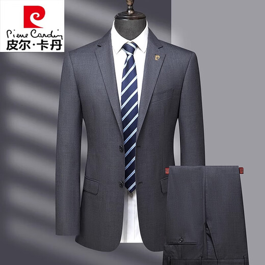 Pierre Cardin machine washable wool suit suit for men high-end middle-aged men's business formal wedding suit suit for men dark blue MY7005 model contains 70% wool XL