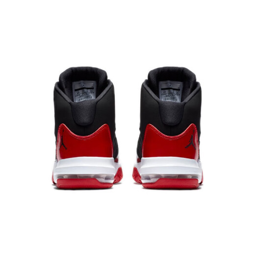 Nike (NIKE) basketball shoes women's shoes, new summer AIR JORDAN large children's shoes, shock-cushioning and wear-resistant mid-top sports and casual shoes AQ9214-006/black and red 35.5