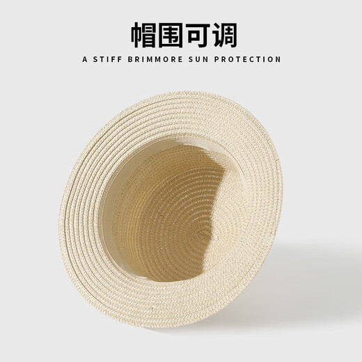Antarktis Nanjiren Flat Sun Protection Hut Frauen Sommer Strohhut Stroh gewebten Sonnenhut Top Hut Französisch High-End-Modegesicht klein Weiß