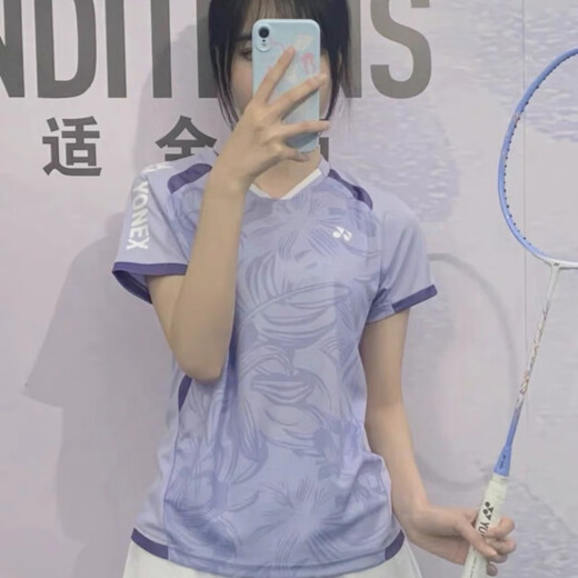 
2025 new badminton uniform for men and women quick-drying breathable short-sleeved tops for children's competition training clothes group purchase printing 826 men's top [order note color] XS